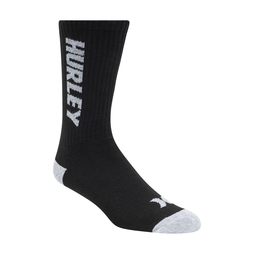 slide 5 of 6, Hurley Men's Crew Socks, 6 ct
