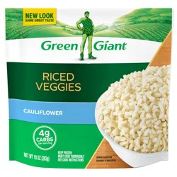 Green Giant Riced Veggies, Cauliflower, Frozen Vegetables, 10 oz