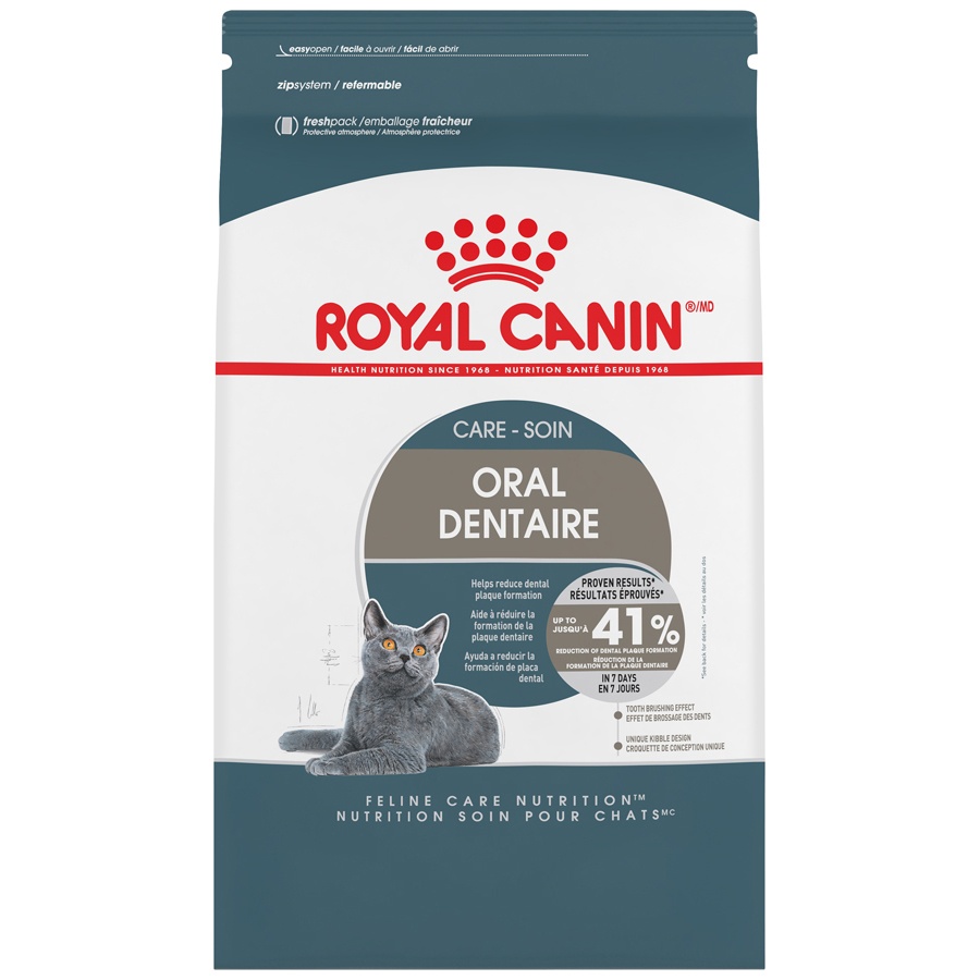 slide 1 of 9, Royal Canin Feline Care Nutrition Oral Care Adult Dry Cat Food, 3 lb