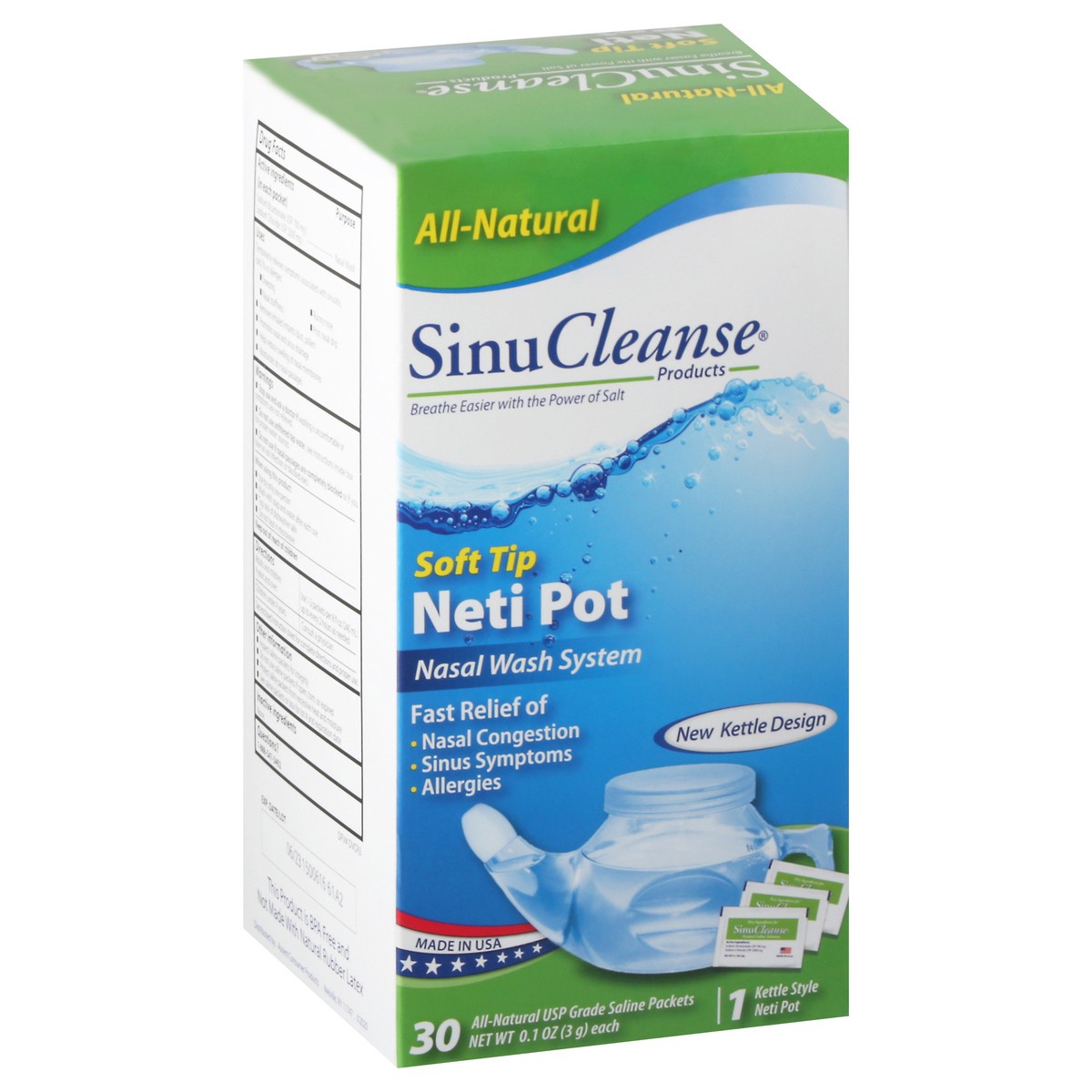 slide 2 of 9, SinuCleanse Sinus Congestion, Clear Blue-Sinucleanse Netipot, 1 ct