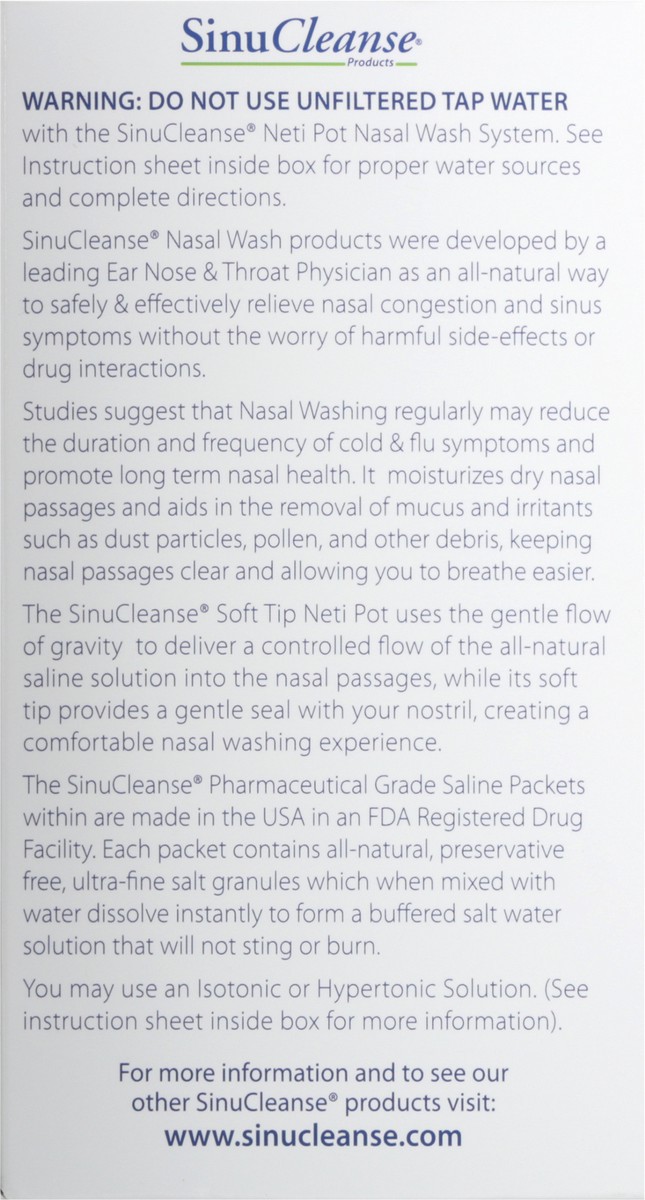 slide 5 of 9, SinuCleanse Sinus Congestion, Clear Blue-Sinucleanse Netipot, 1 ct