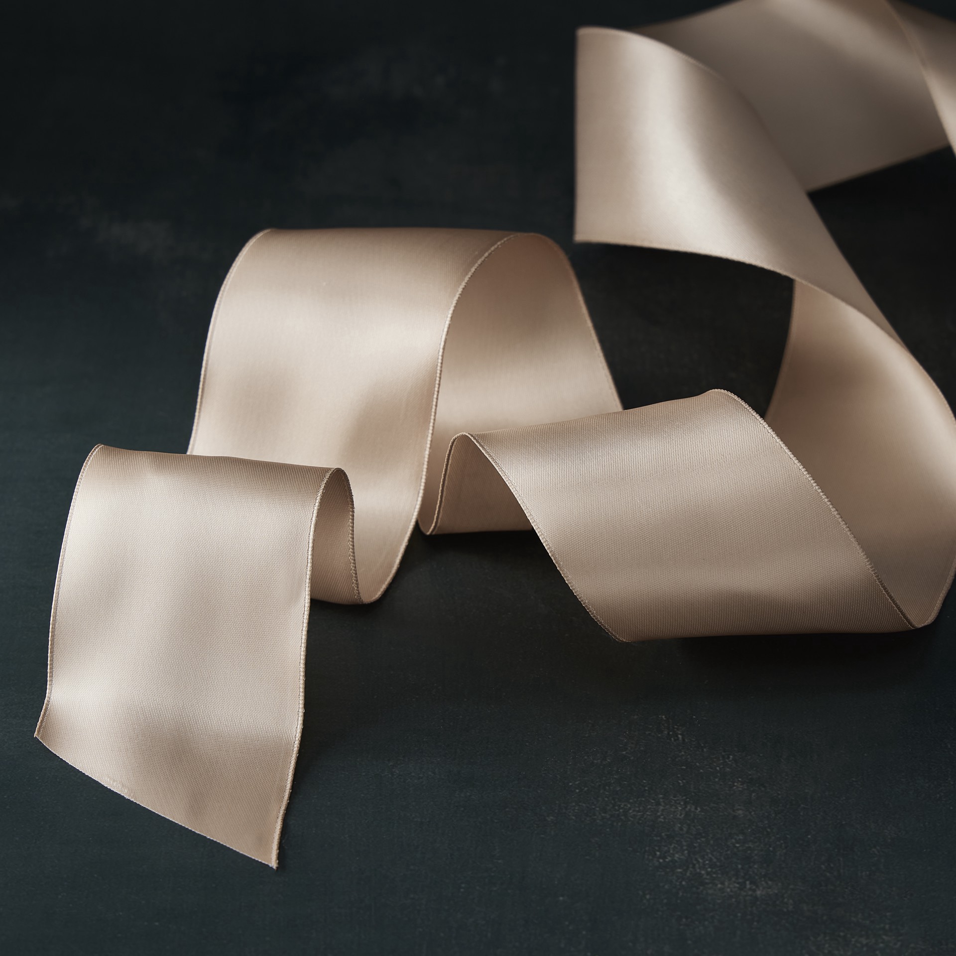 slide 4 of 4, 2.5" X 25ft. Taupe Satin Ribbon By Celebrate It, 2.5 in x 25 ft