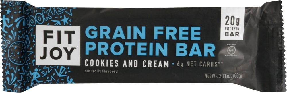 slide 1 of 1, FitJoy Cookies Cream Protein Bar, 2.11 oz