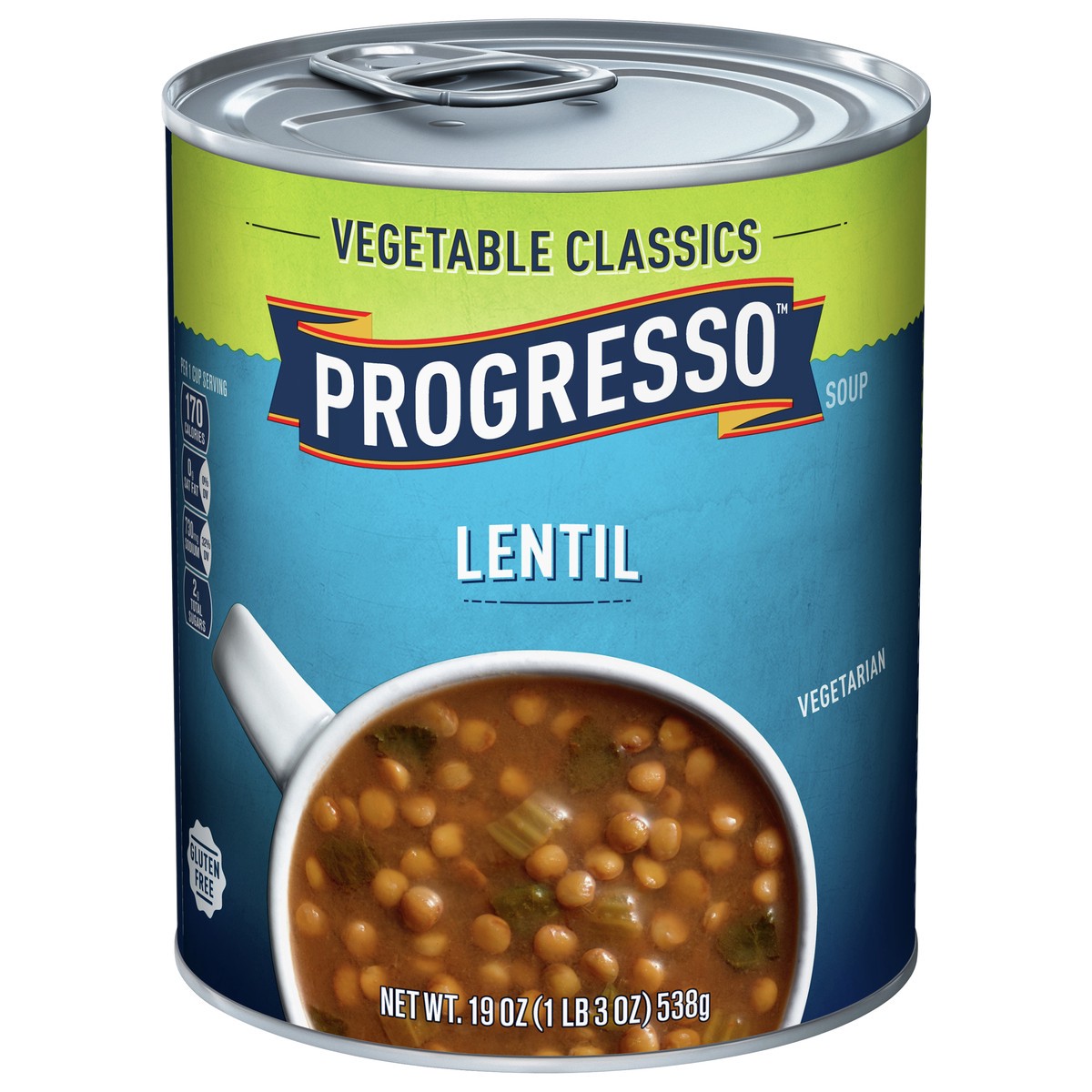 slide 1 of 3, Progresso Lentil Soup, Vegetable Classics Canned Soup, Gluten Free, 19 oz, 19 oz