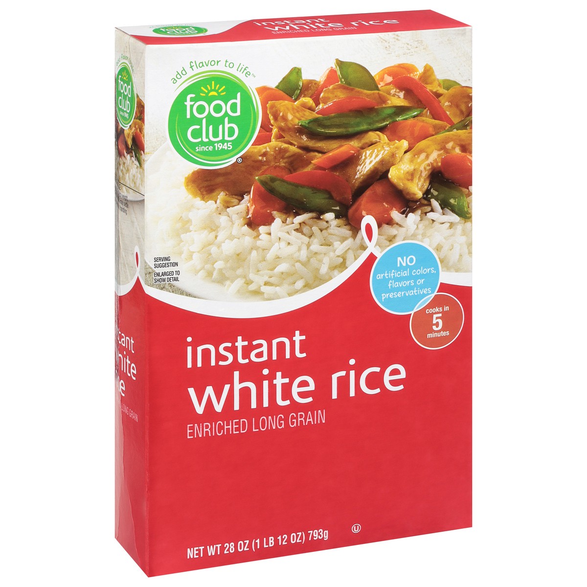 slide 2 of 9, Food Club Long Grain Instant White Rice 28 oz, 28 oz