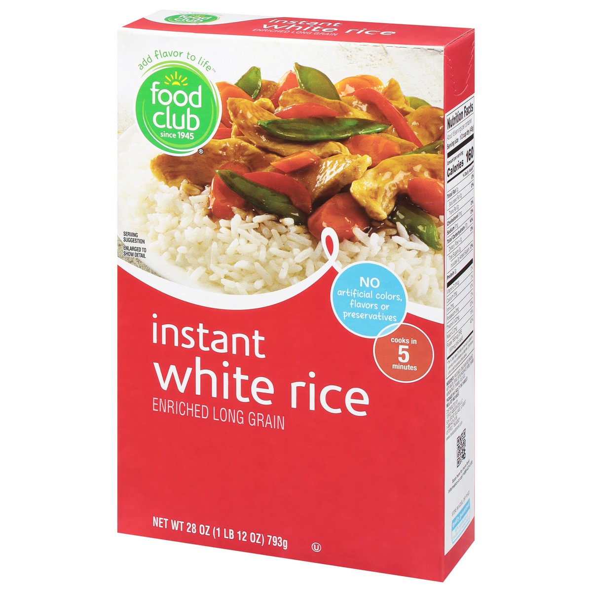 slide 3 of 9, Food Club Long Grain Instant White Rice 28 oz, 28 oz