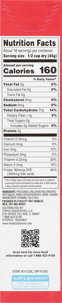 slide 8 of 9, Food Club Long Grain Instant White Rice 28 oz, 28 oz