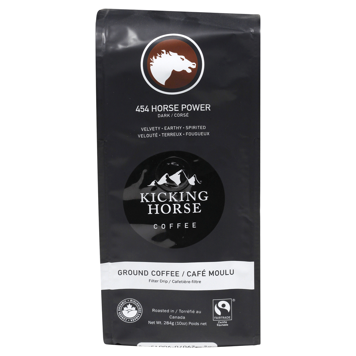 slide 1 of 6, Kicking Horse Coffee, Ground, Dark, 454 Horse Power, 10 oz