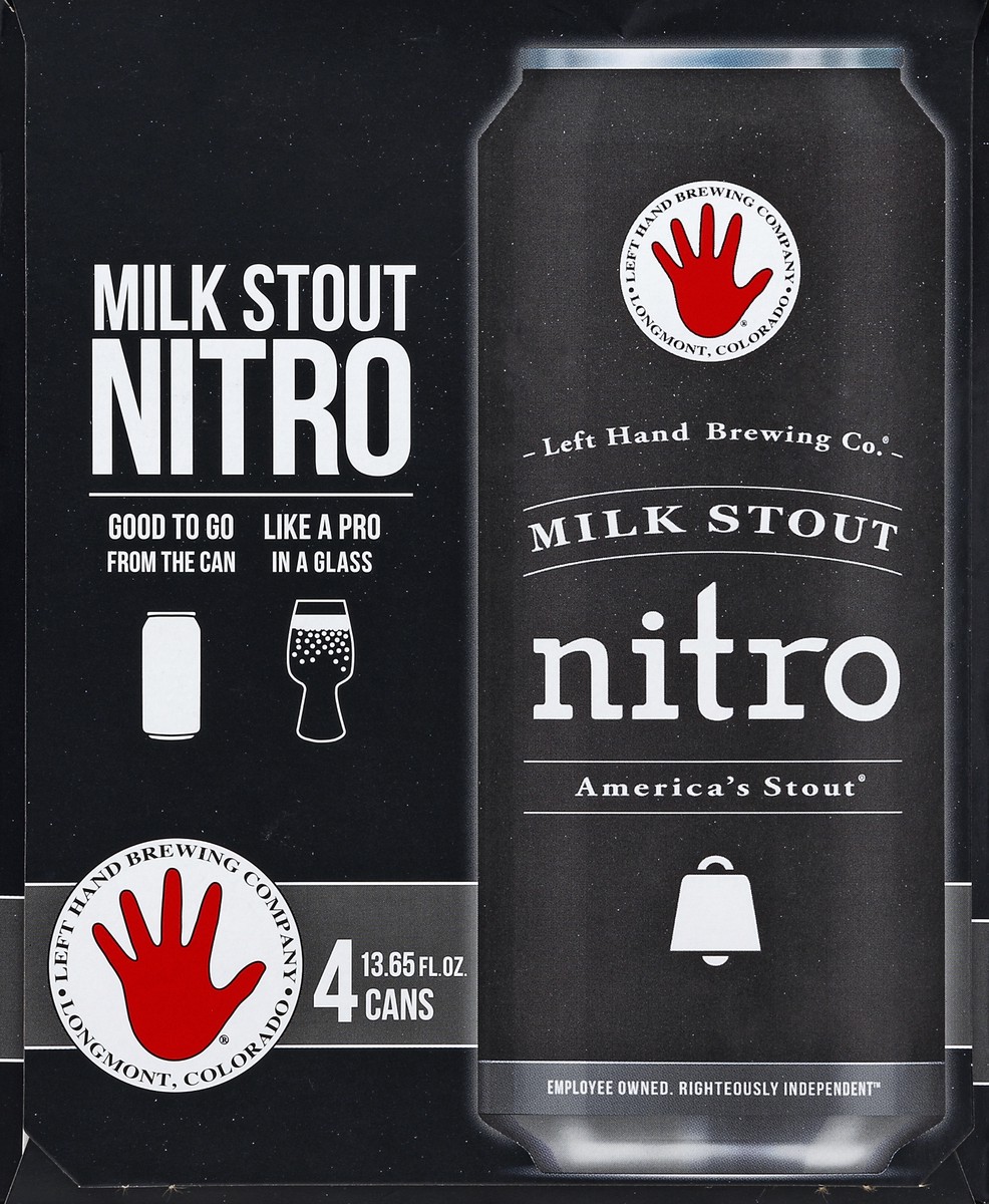 slide 2 of 6, Left Hand Brewing Co. Milk Stout Nitro Cans, 4 ct; 13.65 oz