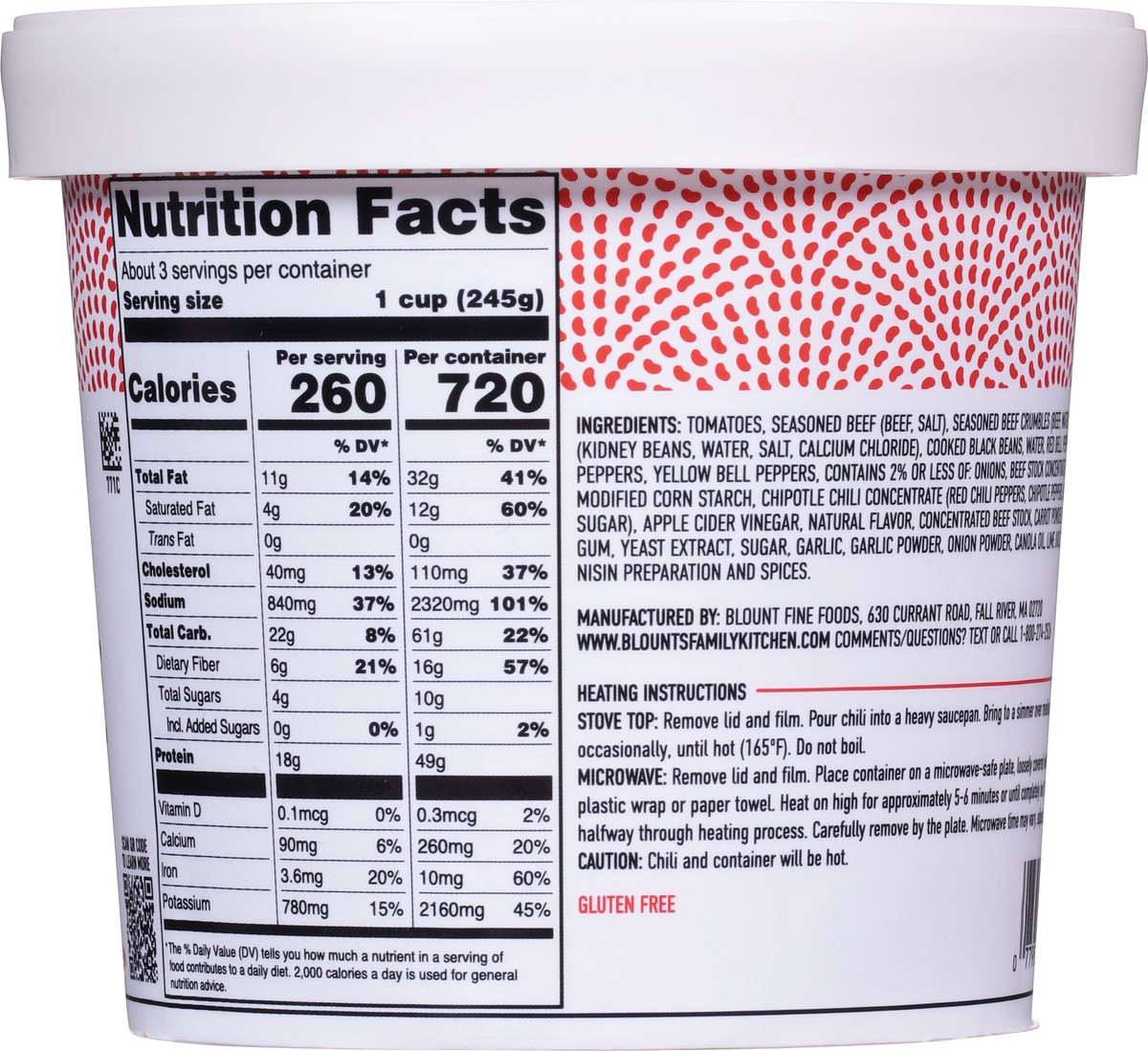 slide 4 of 13, Blount's Family Kitchen Tailgate Beef Chili with Beans, 24 oz (Gluten Free), 24 oz