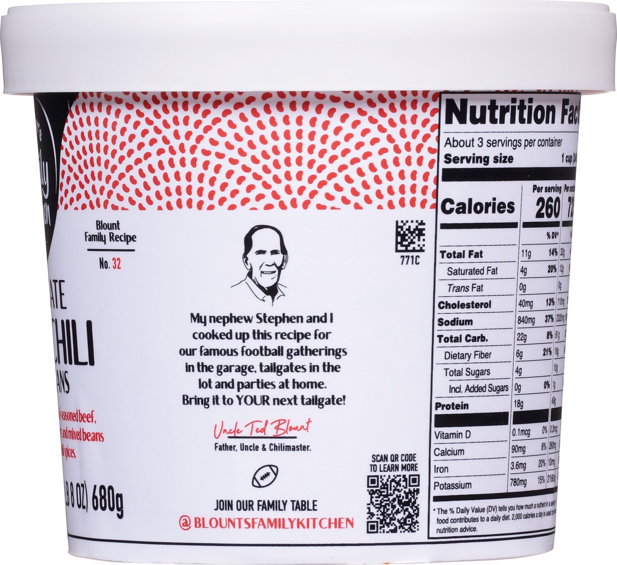 slide 8 of 13, Blount's Family Kitchen Tailgate Beef Chili with Beans, 24 oz (Gluten Free), 24 oz