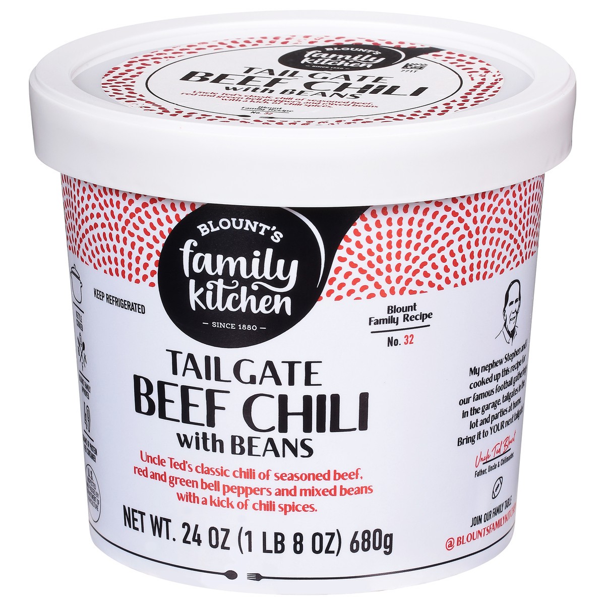 slide 6 of 13, Blount's Family Kitchen Tailgate Beef Chili with Beans, 24 oz (Gluten Free), 24 oz