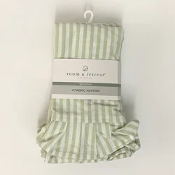 ROOM & RETREAT Room and Retreat Riley Ruffle Napkin, 4 Pack, 18 in x 18 in, Green