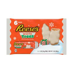 Reese's White Creme Peanut Butter Trees, Christmas Candy Packs, 1.2 oz (6 Count)