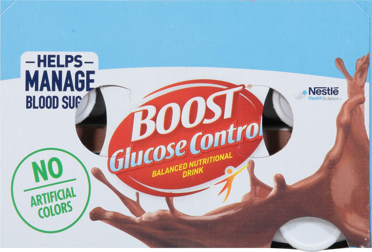 slide 4 of 9, Boost Glucose Control Nutritional Drink, Rich Chocolate, 16 g Protein, 6 - 8 fl oz Cartons, 6 ct; 8 fl oz