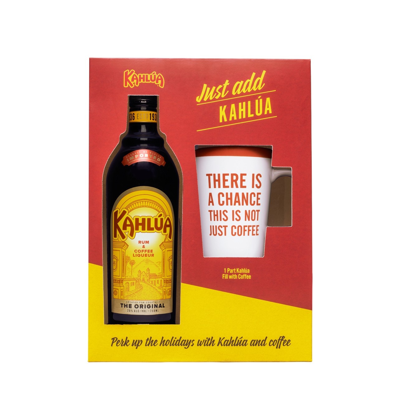 slide 1 of 1, Kahlua Coffee With Rock Glasses, 750 ml