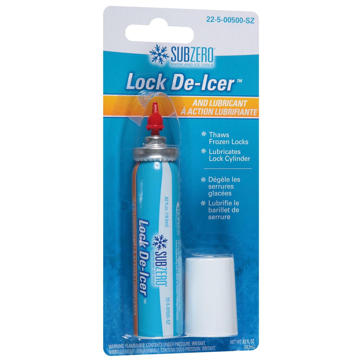 slide 6 of 9, Subzero Lock De-Icer and Lubricant 0.62 fl oz, 0.62 oz