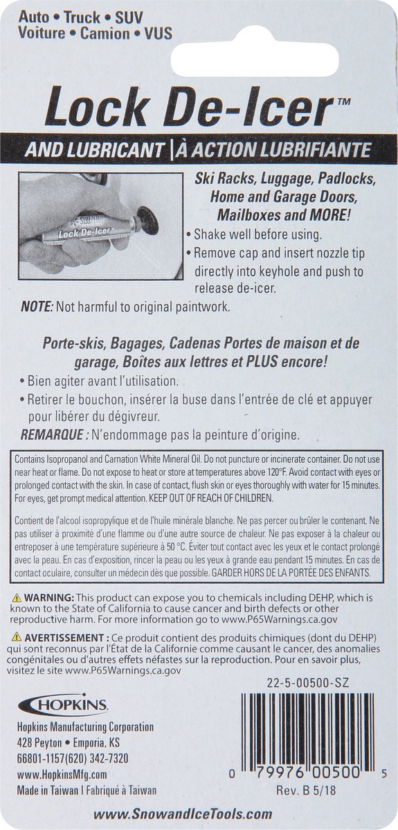 slide 7 of 9, Subzero Lock De-Icer and Lubricant 0.62 fl oz, 0.62 oz