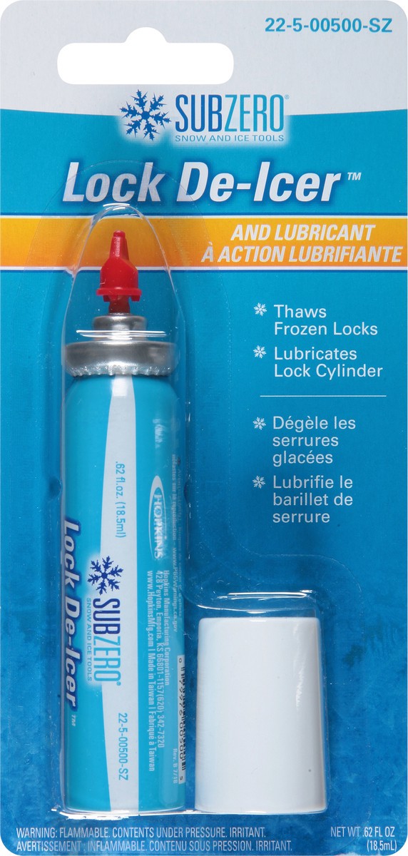 slide 5 of 9, Subzero Lock De-Icer and Lubricant 0.62 fl oz, 0.62 oz