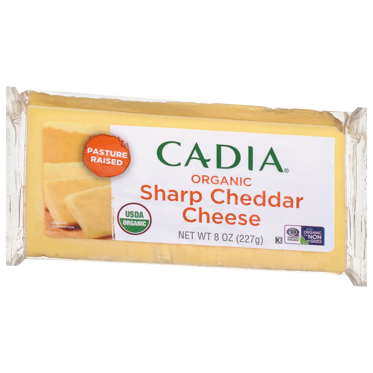 slide 10 of 14, Cadia Cheese Bar Cheddar Sharp Organic, 8 oz