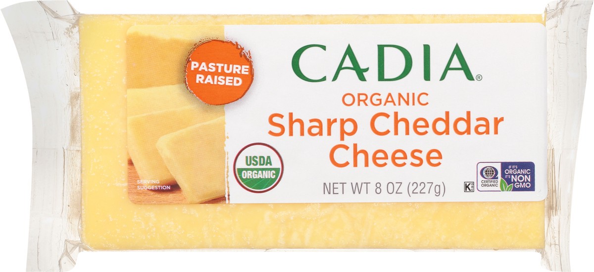 slide 12 of 14, Cadia Cheese Bar Cheddar Sharp Organic, 8 oz