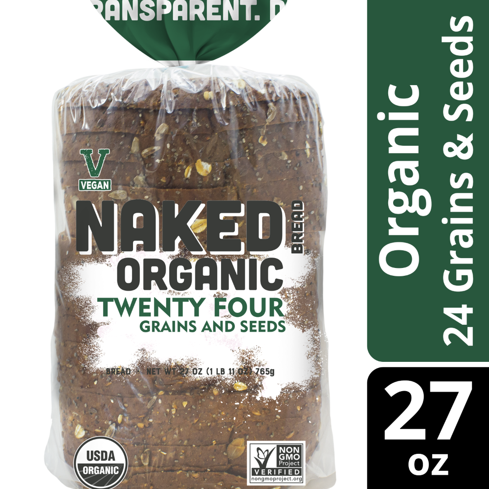 slide 1 of 3, Naked Bread® Organic Twenty Four Grains and Seeds Bread, 27 oz