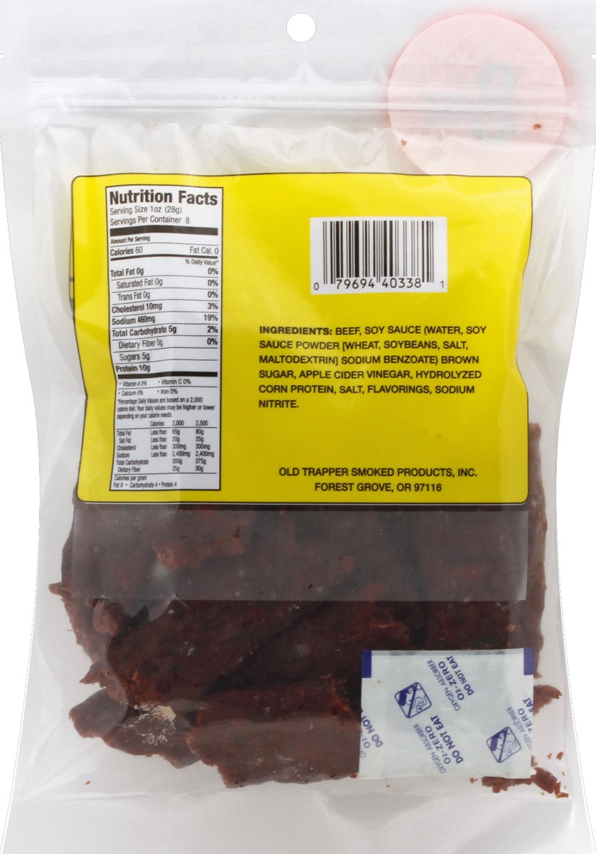 slide 8 of 9, Old Trapper Teriyaki Beef Jerky, 8 oz