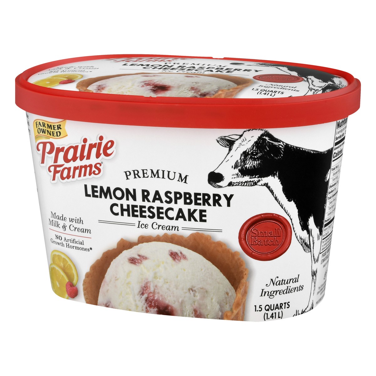 slide 3 of 9, Prairie Farms Premium Lemon Raspberry Cheesecake Ice Cream 1.5 qt, 1.5 qt