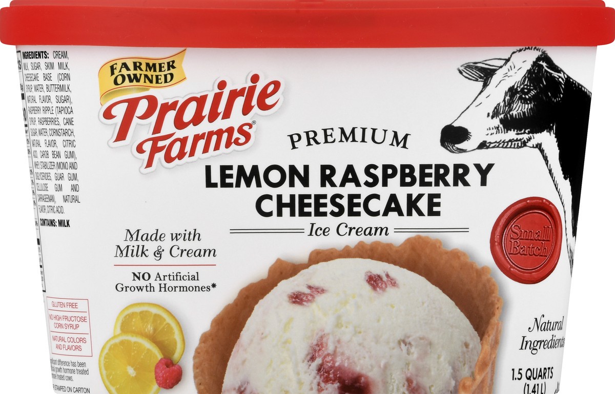 slide 5 of 9, Prairie Farms Premium Lemon Raspberry Cheesecake Ice Cream 1.5 qt, 1.5 qt