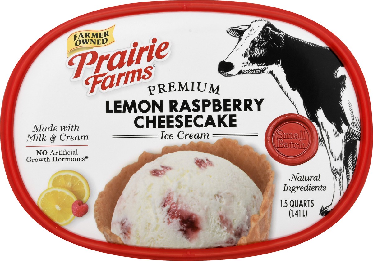 slide 9 of 9, Prairie Farms Premium Lemon Raspberry Cheesecake Ice Cream 1.5 qt, 1.5 qt