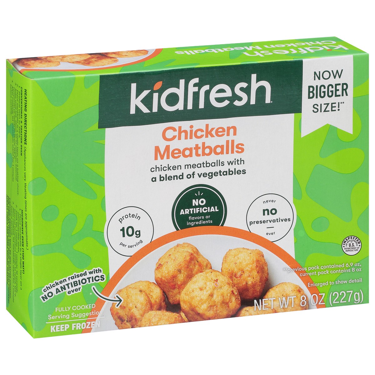 slide 2 of 13, Kidfresh Chicken Meatballs, 8 oz