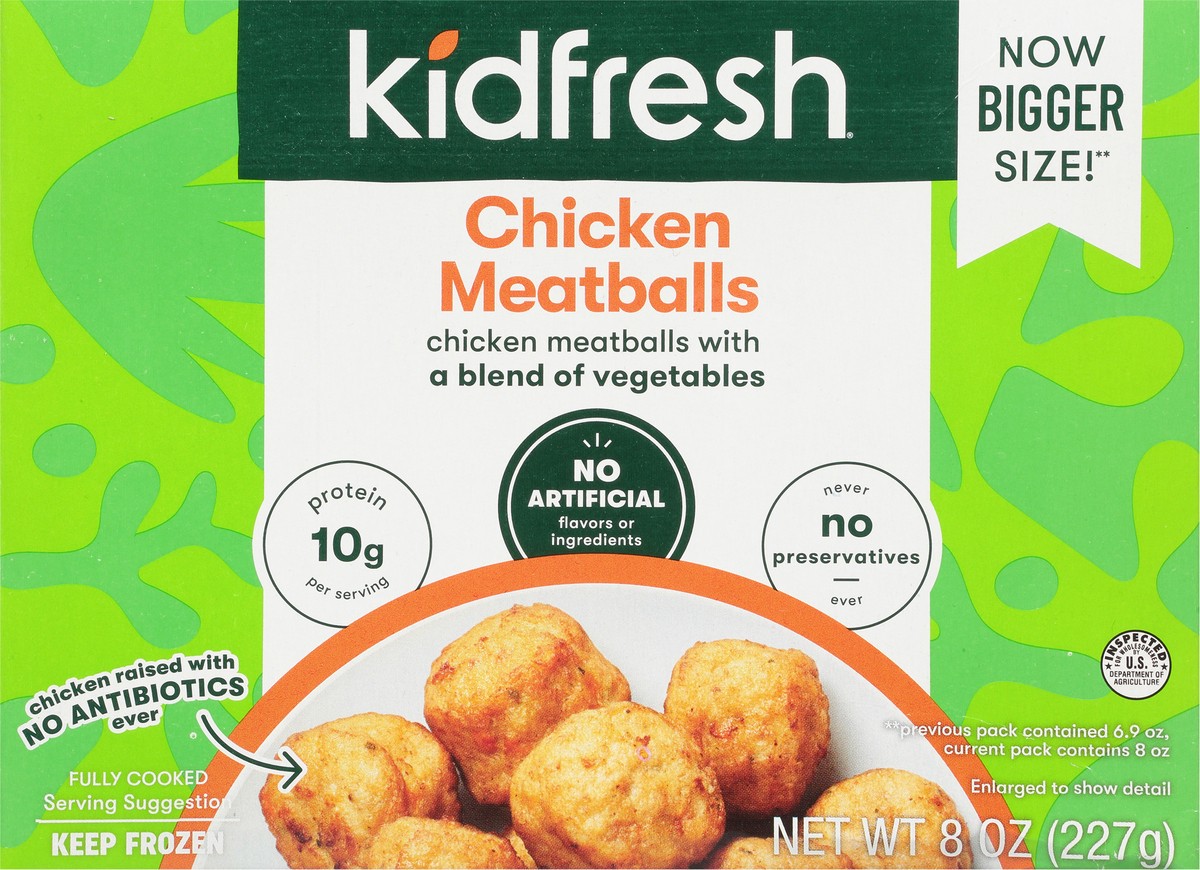 slide 11 of 13, Kidfresh Chicken Meatballs, 8 oz
