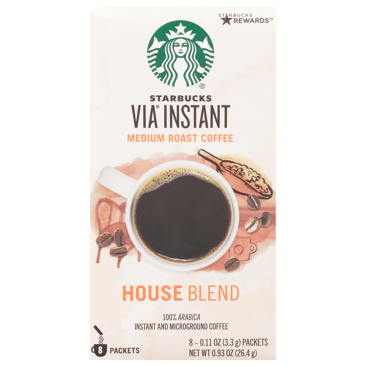 slide 1 of 1, Starbucks Via House Blend - 8 ct, 8 ct