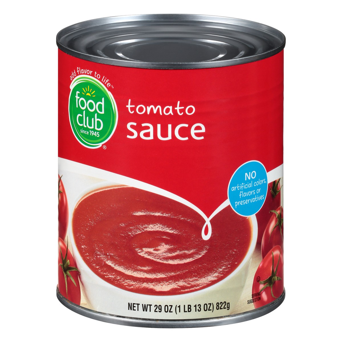 slide 1 of 30, Food Club Tomato Sauce Can, 29 oz