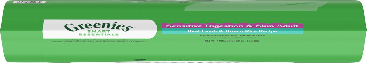 slide 15 of 16, Greenies Smart Essentials Sensitive Digestion & Skin Adult Dry Dog Food Real Lamb & Brown Rice Recipe, 30 lb. Bag, 30 lb