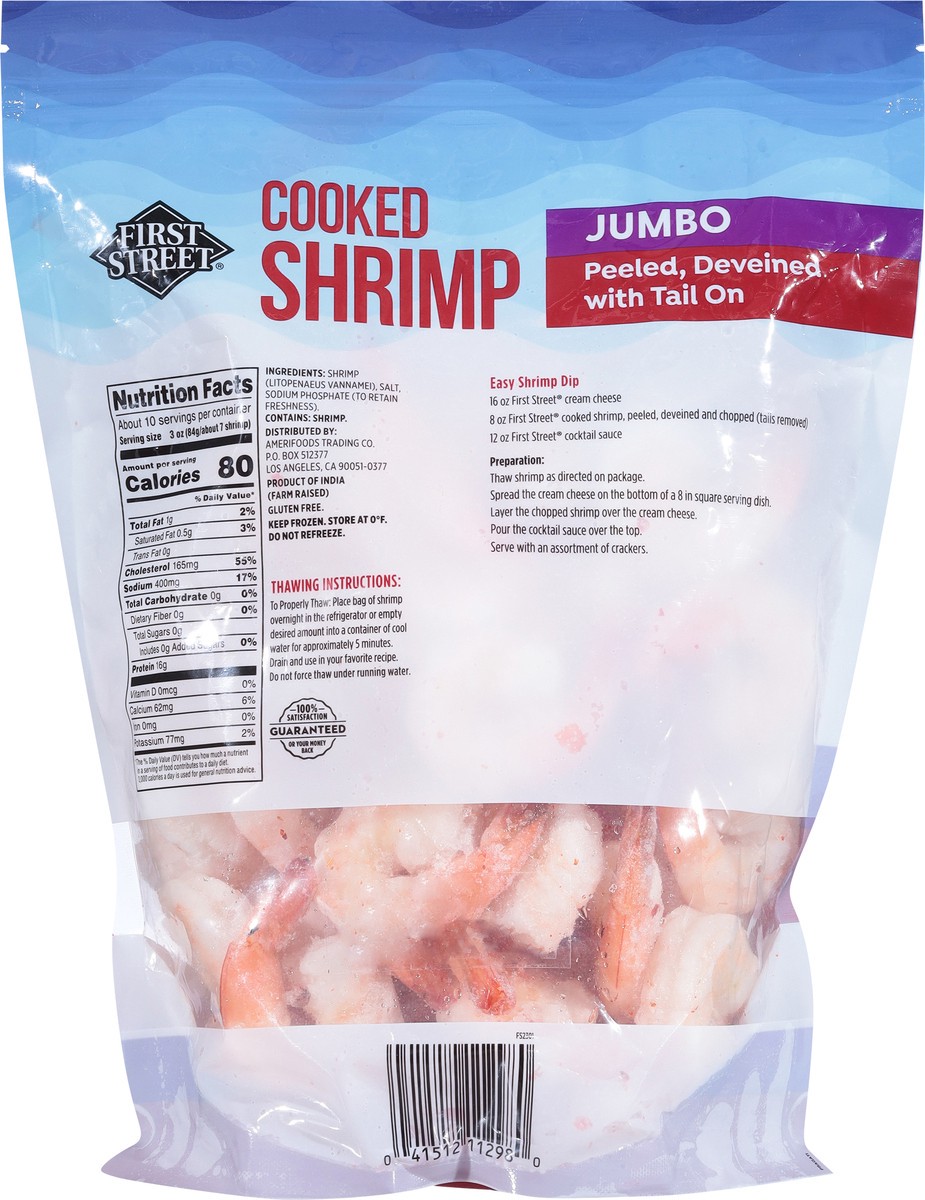 slide 3 of 14, First Street 26/30 Cooked Tail On Shrimp, 2 lb
