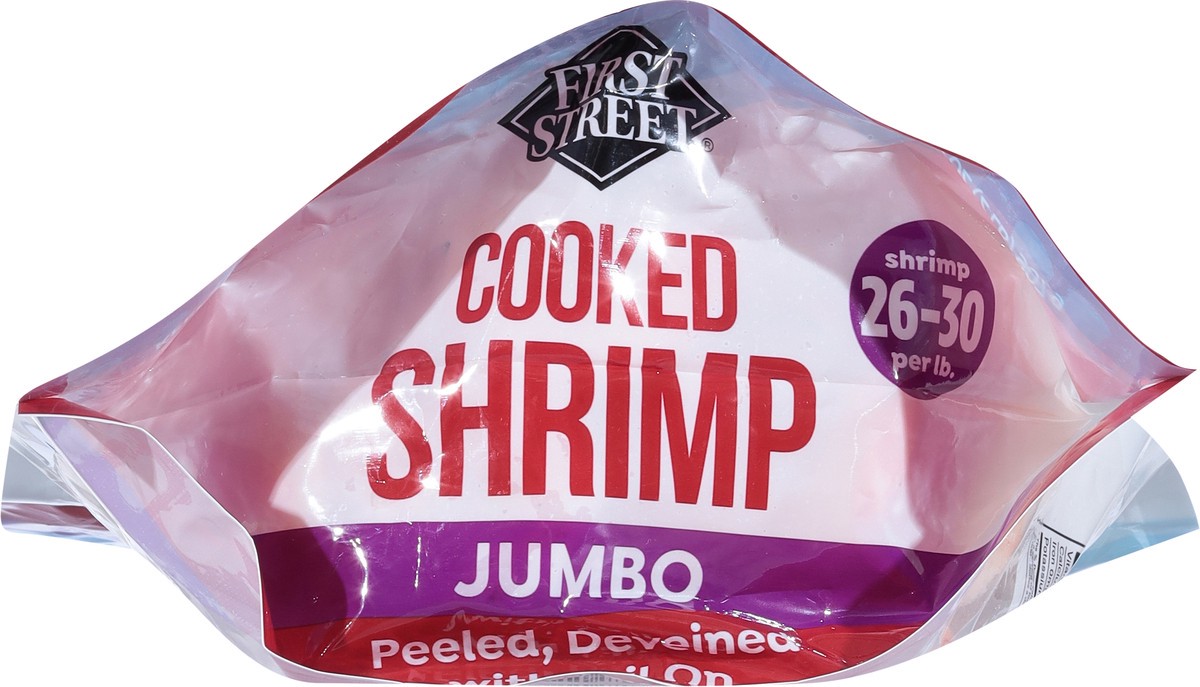 slide 12 of 14, First Street 26/30 Cooked Tail On Shrimp, 2 lb