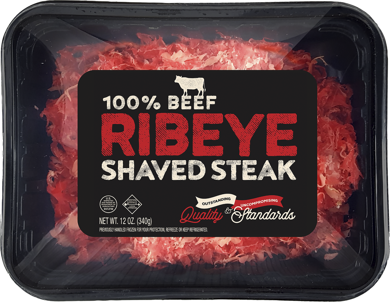 slide 1 of 1, Shaved Ribeye Steak 12 Ounces, 12 oz