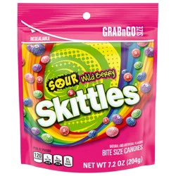 SKITTLES SOURS Wild Berry Chewy Candy, Grab N Go, 7.2 Oz Bag