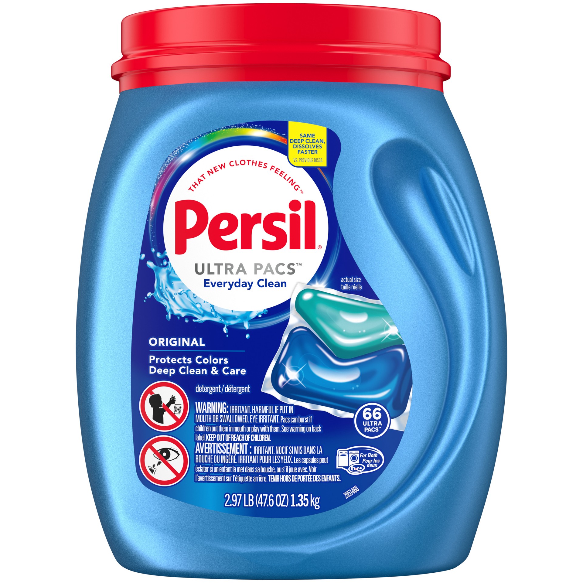 slide 2 of 2, Persil Ultra Pacs Original Everyday Clean Laundry Detergent, 66 count, 66 ct