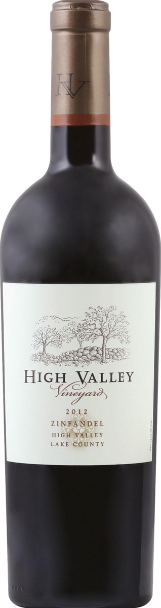 slide 1 of 3, High Valley Vineyard Zinfandel 750 ml, 750 ml