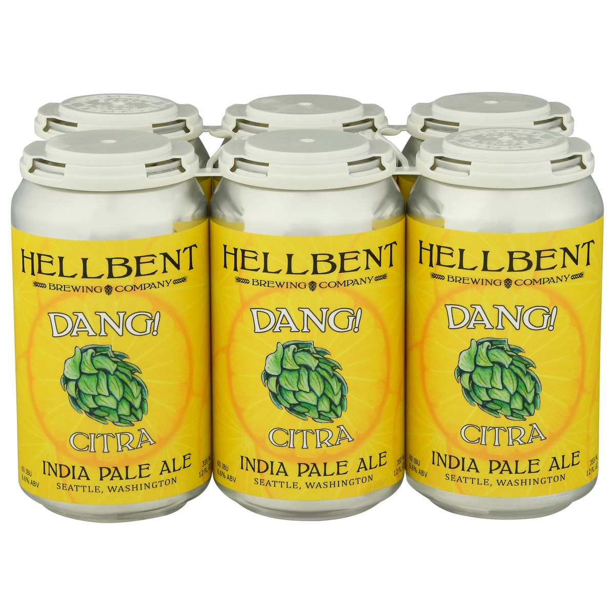 slide 10 of 10, Hellbent Brewing Company India Pale Ale Dang Citra Beer 6 ea, 6  x 12 fl oz