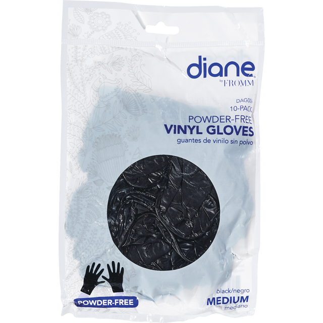 slide 1 of 1, Dag006 Med Blk Vinyl Pwd Free 10Pk, 10 ct