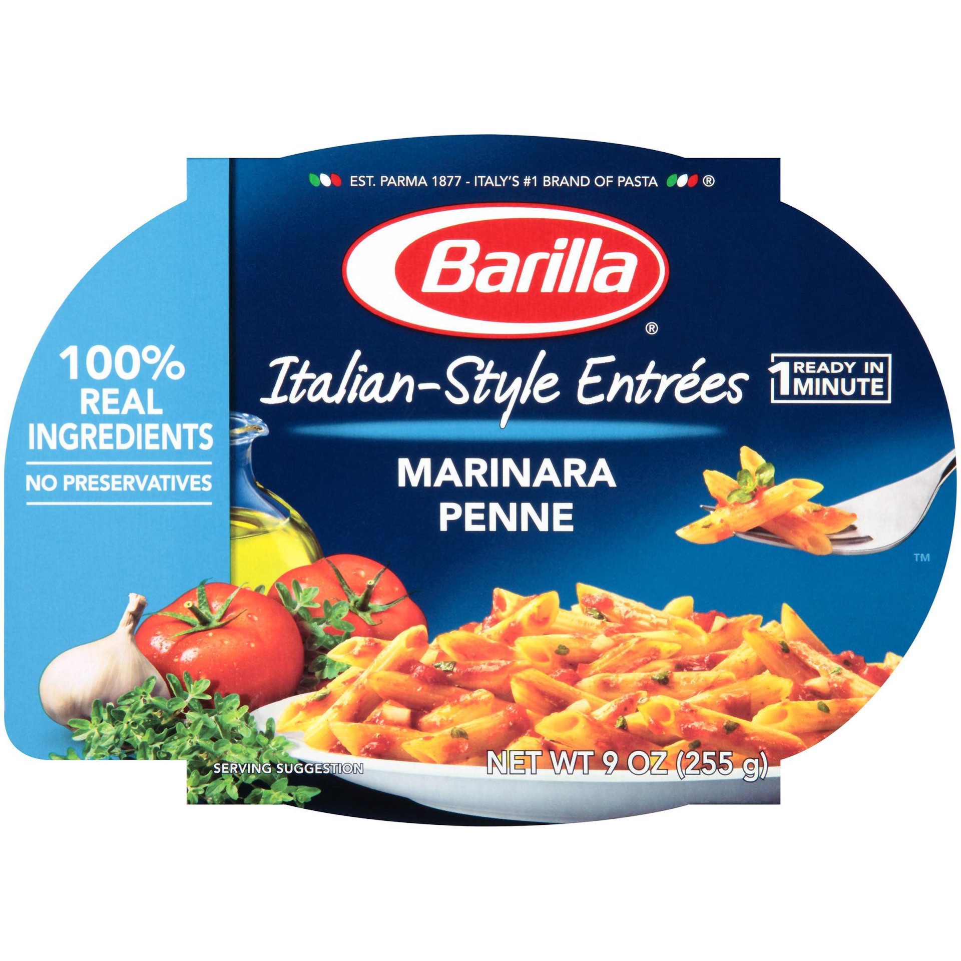 slide 1 of 6, Barilla Italian-Style Marinara Penne, 9 oz