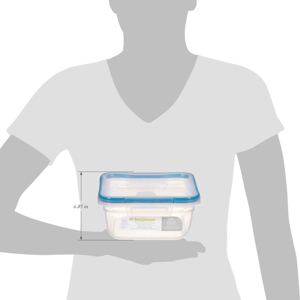 slide 4 of 12, Snapware Total Solution 5.5 Cups Square Plastic Food Storage Container 1 Each, 1 ct