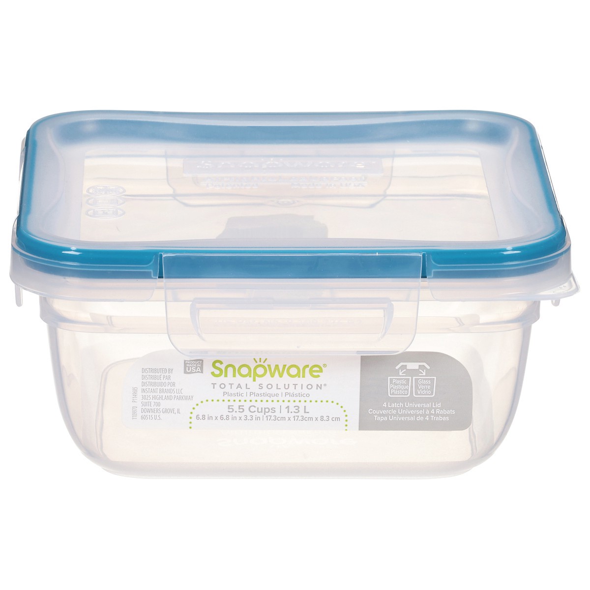 slide 1 of 12, Snapware Total Solution 5.5 Cups Square Plastic Food Storage Container 1 Each, 1 ct