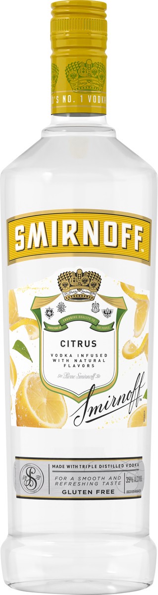 slide 4 of 4, Smirnoff Citrus Vodka, 1 l