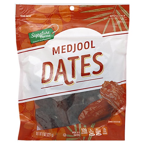 slide 1 of 1, Signature Farms Medjool Dates, 8 oz