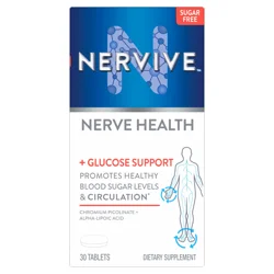 Nervive Nerve Health Glucose Support Tablets - 30 ct