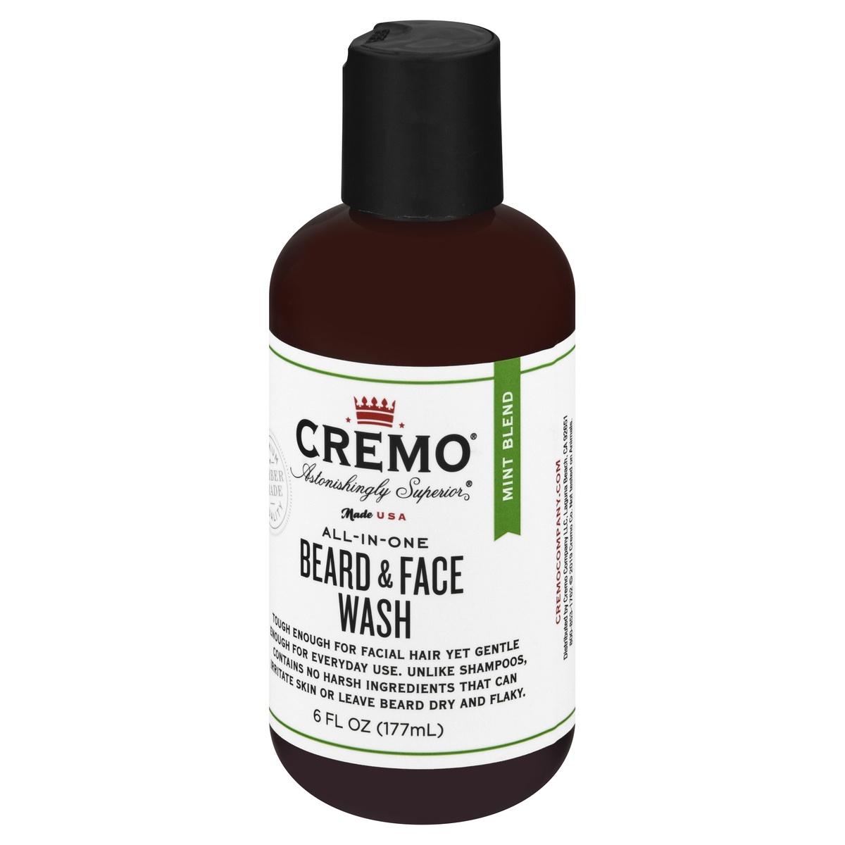 slide 3 of 9, Cremo Beard & Face Wash Mint, 1 ct